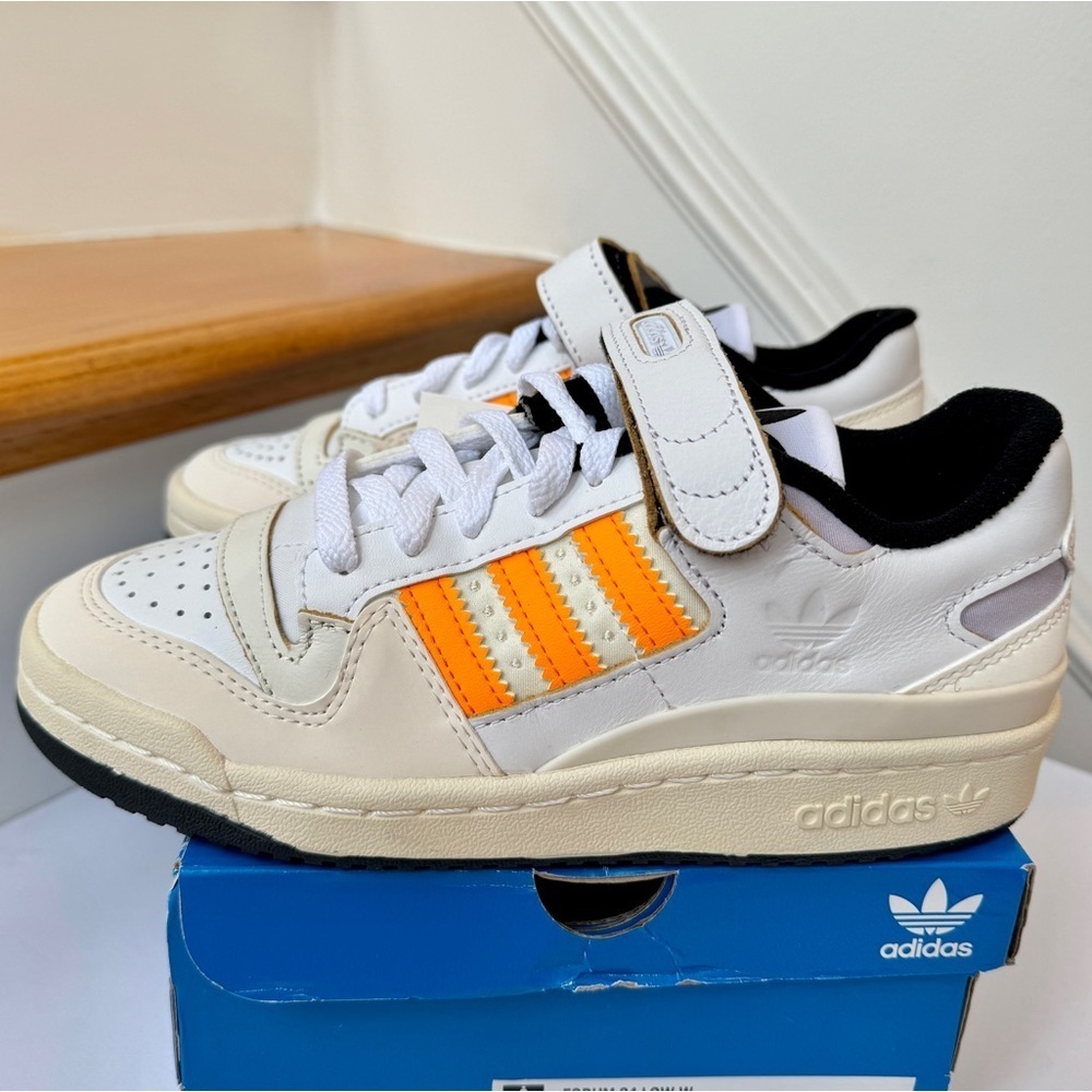 NWT Adidas Forum Low 84 Women’s Sneakers Off White Orange Rush Purple Tint Shoes